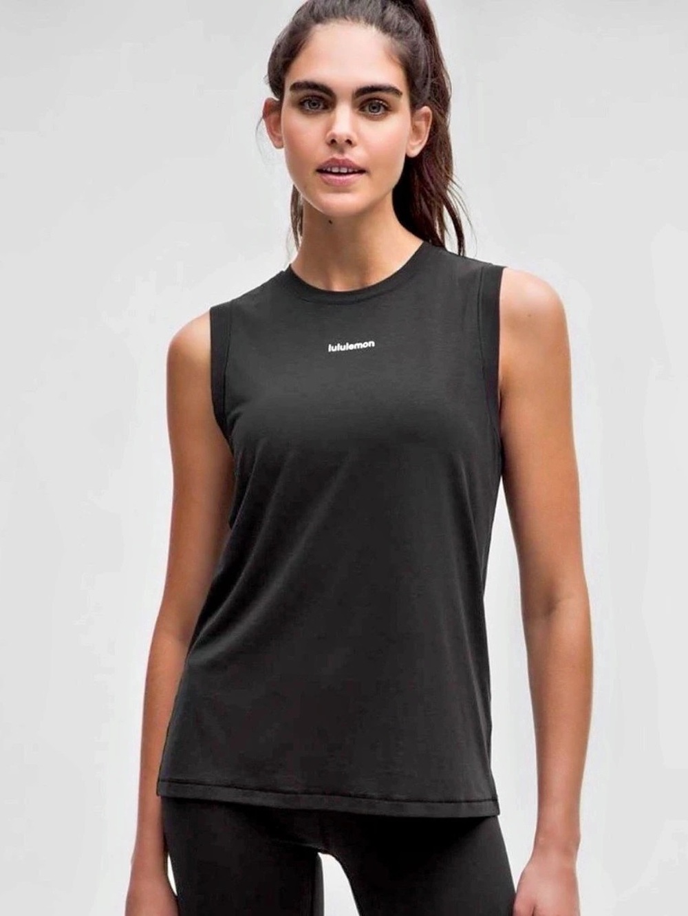 lululemon Jersey Training Muscle Tank Top Black